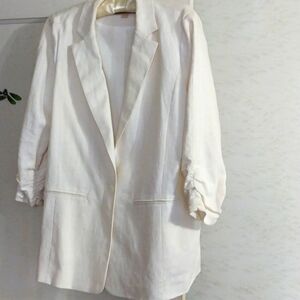 Michael Kors white linen blazer